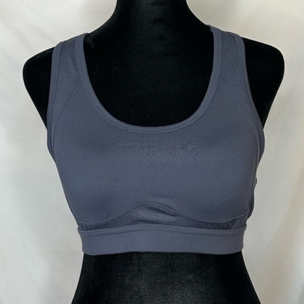 Gymshark Blue Gray Adjustable Sports Bra, Small